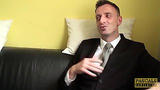 Pascalssubsluts - milf sasha steele fed jizz after bondage porno