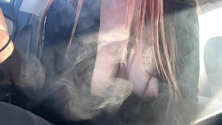 Italian Big Tits MILF Artemisia Love Hot Big Tits Close up Boobs Bouncing Play in the Car