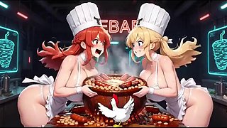 Noirs Funny AI Kitchen Cartoon