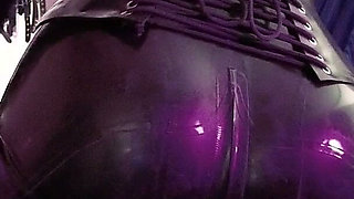 Femdom Facestting Eva Latex Fetish Mistress Footjob BDSM Pvc Slave High Heels Boots