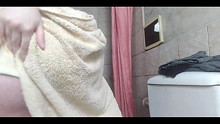 Drying Every Part of My Hairy Body and Changing to Go to Sleep