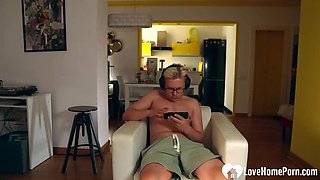 Redhead Stepmom Catches Me Jerking Off and Wants My Hard Cock in Her Tight Pussy