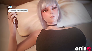 Horny Slut Lisa & Her Clients - Whore Sex 3D Animation