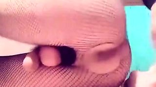 Asian Crossdresser Cums Hands-Free with Dildo