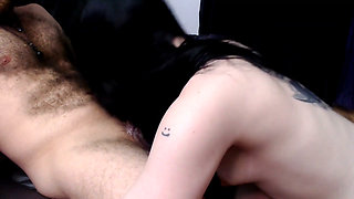 Hot Teen Violette Black Sloppy Blowjob