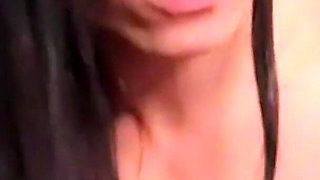 Greedy Natzinha Morena Sucking Hard with Her Ass Filled by a Giant Plug