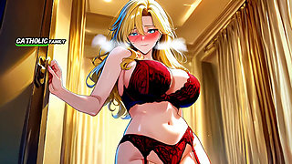 Married French Blonde MILF Seduced in Fitting Room - Ai Animation