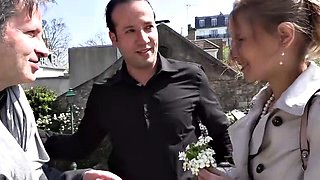 Young Man Pounds Stylish French Mature Right in Front of Husband