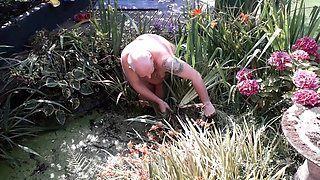The life of a naked handyman, called next door to clean out the pond