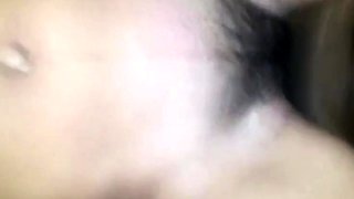 Thai Amateur Rides Me - Her Hairy Bush on My Thighs