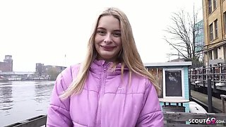 German Scout Fucks Busty Nurse Naomi Love - Big Saggy Tits, Casting Fuck, Cum in Mouth