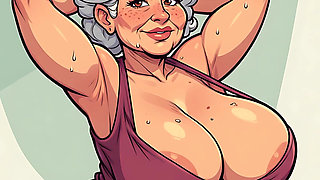 Sexy Cartoon Grannies Areola Slip