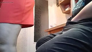 Step Mom Catches Me Masturbating in Kitchen with Clothes On - Lesbian Candys