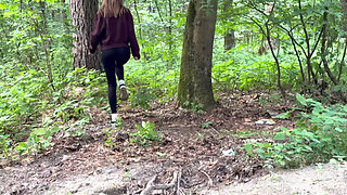 Cheating in the woods, stranger sex with a pregnant. Cheating on my husband while I went to pee, I let a stranger cum inside