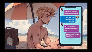 My New Girlfriend Taboo Hentai Game Ep.26 Naughty Step Sisters Going Topless at the Beach!