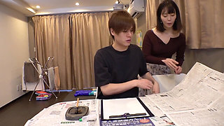 Part 1: Erotic Calligraphy Wife! Nipple & Clit Stop-and-flick Female Body Brush!