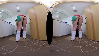 Japanese Explores VR Toilet POV With Sensual Play
