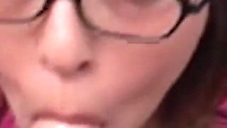Nerdy College Girl Likes to Suck and Fuck in Classroom