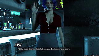 Stranded in Space - Sasha Flashing Her Big Tits