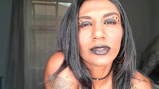 Desi Slut Dirty Talking While Playing, Displaying Her Tongue and Soft Lips