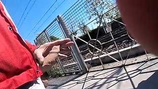 Mature Outdoor Handjob Adventure with Daddy
