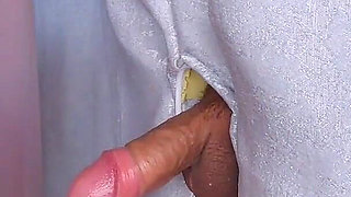 Gloryhole Double Cum in Mouth After a Torn Condom