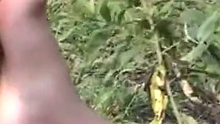 Outdoor foot licking