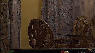 Mature Wife Big Boobs with High Heels Fucked on Pool Table to Orgasm