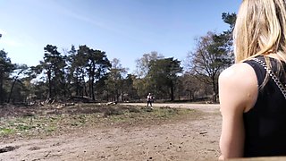 Hot and wild outdoor fuck session for slutty European teen