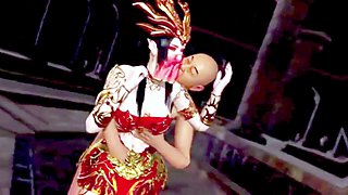 Internal cumshot in a wild animated cartoon fantasy