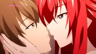Rias Undresses Slowly Before Giving Issei a Deep  Warm Oral Finish  HENTAI Parody