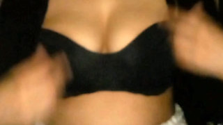 Flashing and squeezing my tits