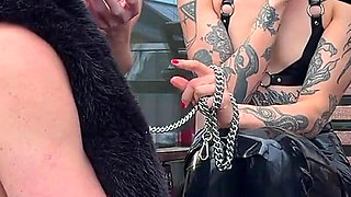 Smoking on the Patio - Mistressae and Friends Share Their Human Ashtray
