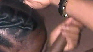 Ebony Teen with My Balls as She Sucks Them My Dick Slapped Her Face Then She Gives Me Sloppy Blowjob POV