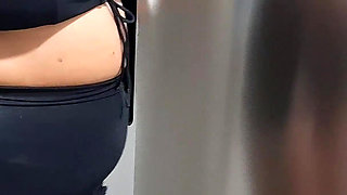 Kitchen Creampie in Leather Skirt - Fill That Pussy