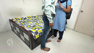 Komal Went to the Teacher to Plead with Her for the 12th Exam, and Agreed to Take Her Entire Pussy Under Her Pussy