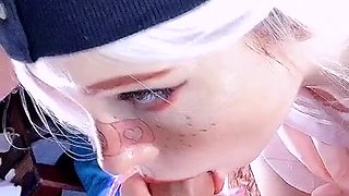 Delicious Busty Swallowing Cock(4K) - For women