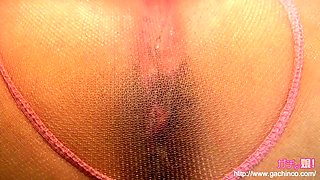 Extreme close up of Japanese teen masturbating Uncensored