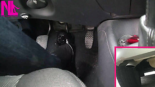 Revving with Exhaust Shot in Black Ballet Flats