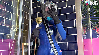 Invisible Neoprene Agent Buffed in Cum by 14 Horny Recruits