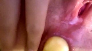 Cute Ana Liz Anal Insertion with Apple - Amateur Hungarian MILF Fetish