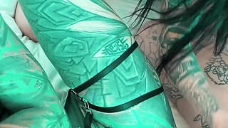 Tattooed Girls in a Rough Foursome - Gaping Anal, ATM & POV