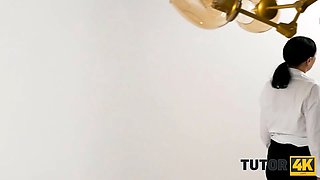 Tutor4k. mature tutor thinks it's nicer to bang than teach hopeless college girl