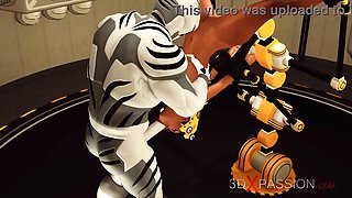 Extreme sex in restraints. Big tits beauty likes to be fucked hard