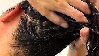 Teen goth brunette bara jerks and sucks cock