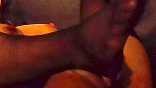 Post-burlesque Passion Fuck: Dress up Tease, Sloppy Blowjob, Rough Doggy, Pillow Missionary Orgasm & Condom Creampie