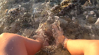 My Feet in the Sea Over the Stones