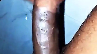 Having Fun in Shower, Tasting My Big Cock in Her Pussy BBC MILF