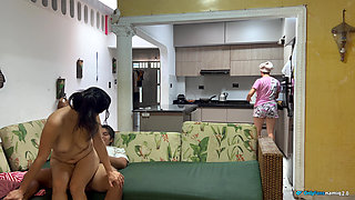 I had sex in front of my wife with her friend! She didn't even notice!