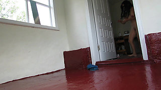 Naked Beauty Started Cleaning